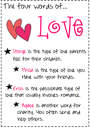 Love types of what love is and The Four